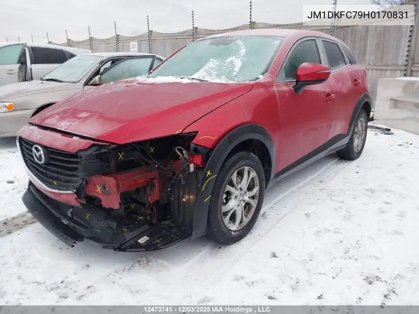 JM1DKFC79H0170831 2017 Mazda Cx-3 Gs