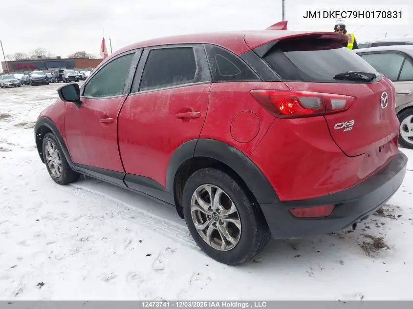 JM1DKFC79H0170831 2017 Mazda Cx-3 Gs