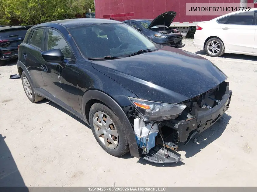2017 Mazda Cx-3 Gx VIN: JM1DKFB71H0147772 Lot: 12619425