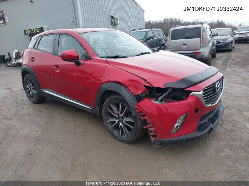 JM1DKFD71J0332424 2018 Mazda Cx-3 Gt