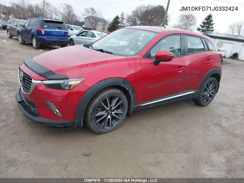 JM1DKFD71J0332424 2018 Mazda Cx-3 Gt