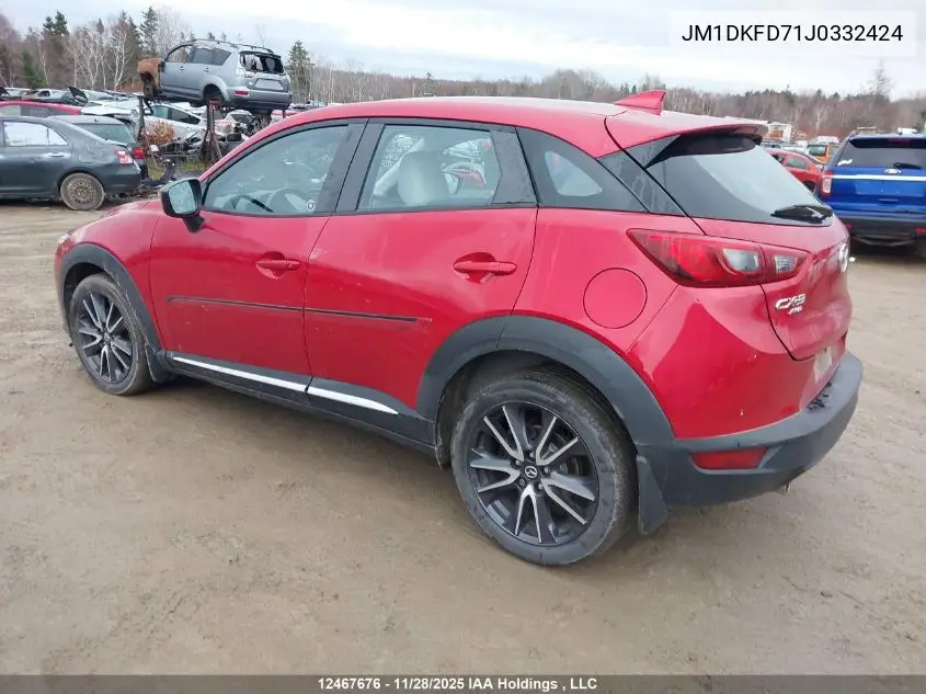 JM1DKFD71J0332424 2018 Mazda Cx-3 Gt