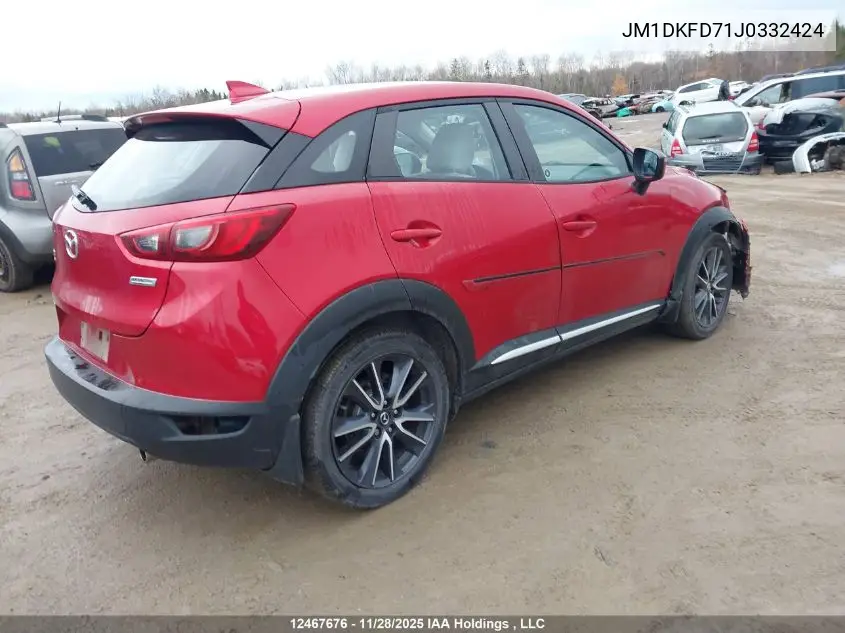 JM1DKFD71J0332424 2018 Mazda Cx-3 Gt