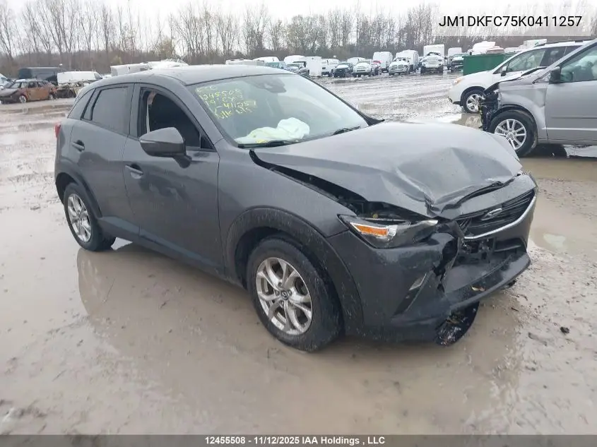 JM1DKFC75K0411257 2019 Mazda Cx-3 Gs