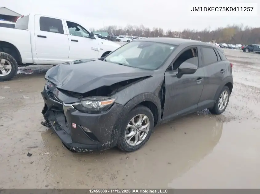 JM1DKFC75K0411257 2019 Mazda Cx-3 Gs