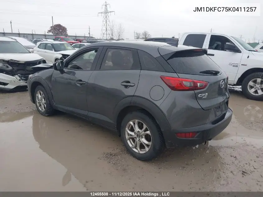 JM1DKFC75K0411257 2019 Mazda Cx-3 Gs