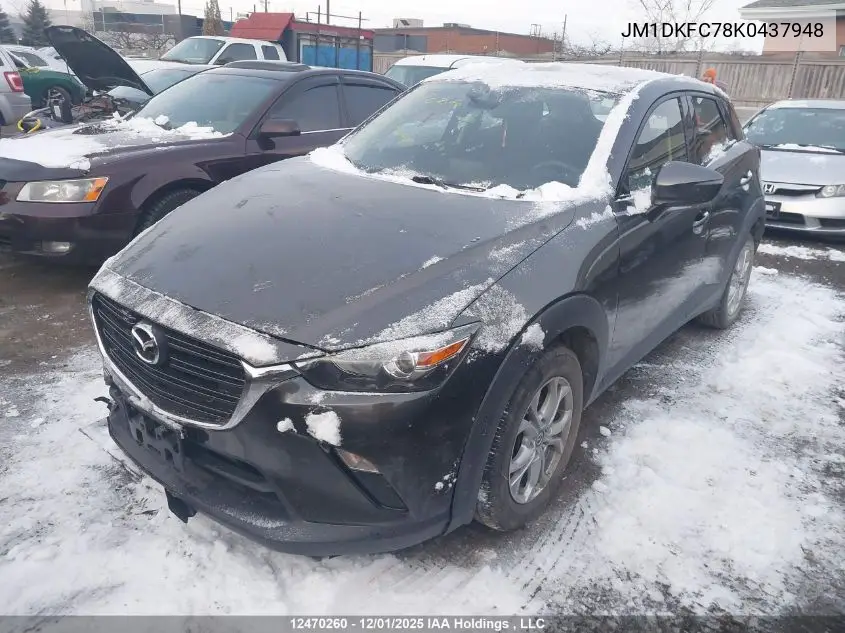 JM1DKFC78K0437948 2019 Mazda Cx-3 Touring