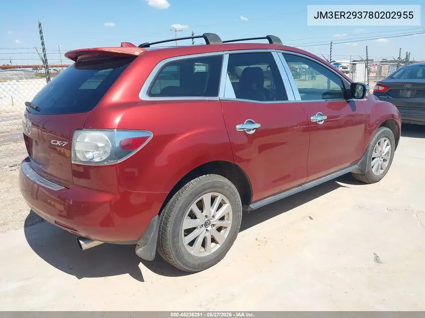 2008 Mazda Cx-7 Sport VIN: JM3ER293780202955 Lot: 45236291