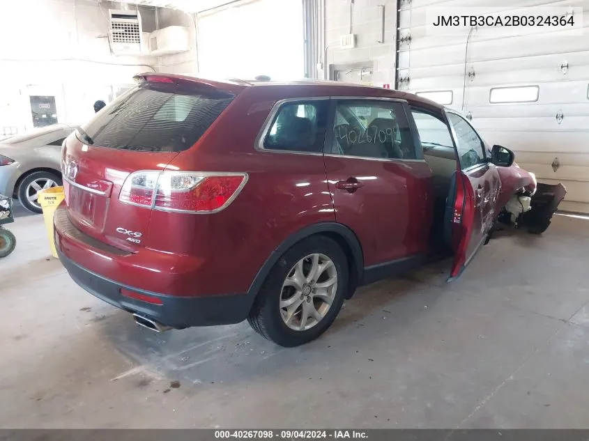 2011 Mazda Cx-9 Touring VIN: JM3TB3CA2B0324364 Lot: 40267098