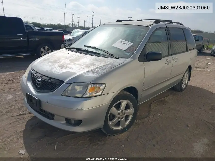 2002 Mazda Mpv VIN: JM3LW28J020301060 Lot: 44166023