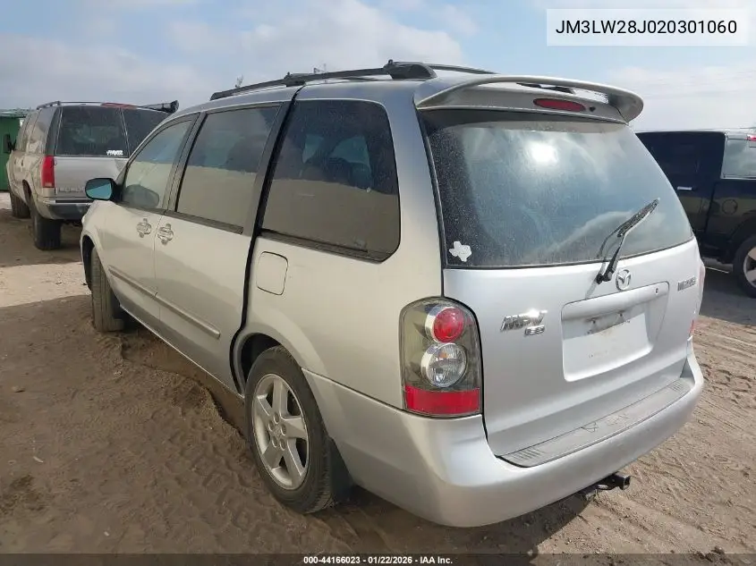 2002 Mazda Mpv VIN: JM3LW28J020301060 Lot: 44166023