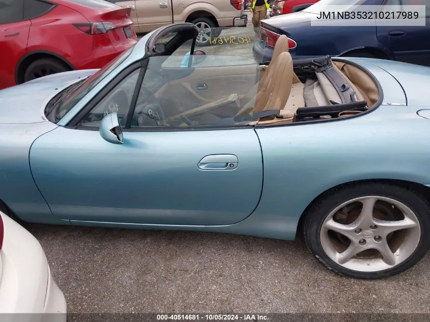 2001 Mazda Mx-5 Miata Ls VIN: JM1NB353210217989 Lot: 40514681