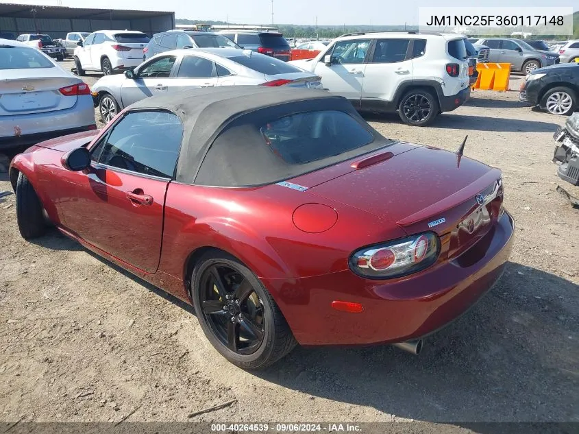 2006 Mazda Mx-5 VIN: JM1NC25F360117148 Lot: 40264539