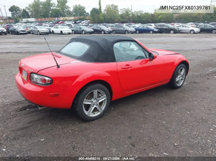 2008 Mazda Mx-5 Sport VIN: JM1NC25FX80139781 Lot: 40459310