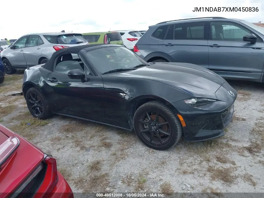 2021 Mazda Mx-5 Miata Sport VIN: JM1NDAB7XM0450836 Lot: 40512008