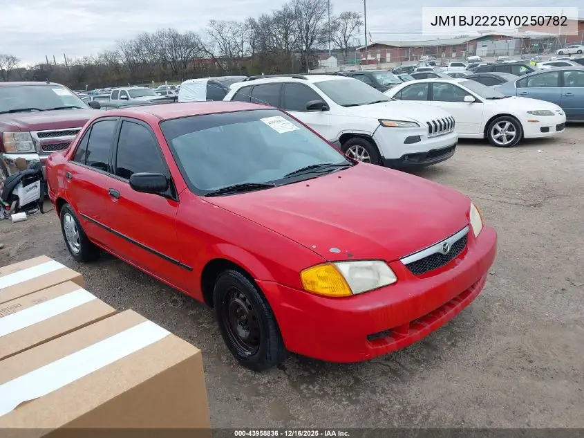 JM1BJ2225Y0250782 2000 Mazda Protege Dx/Lx