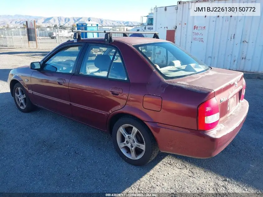 JM1BJ226130150772 2003 Mazda Protege Dx/Es/Lx