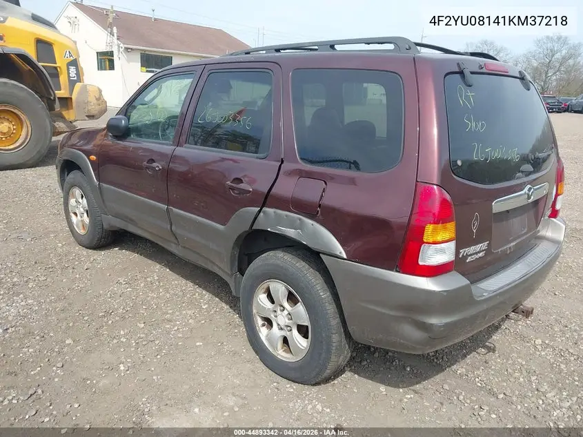 2001 Mazda Tribute Es V6/Lx V6 VIN: 4F2YU08141KM37218 Lot: 44893342