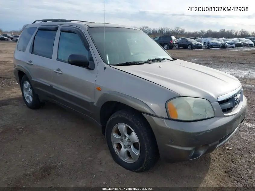 4F2CU08132KM42938 2002 Mazda Tribute Es V6/Lx V6