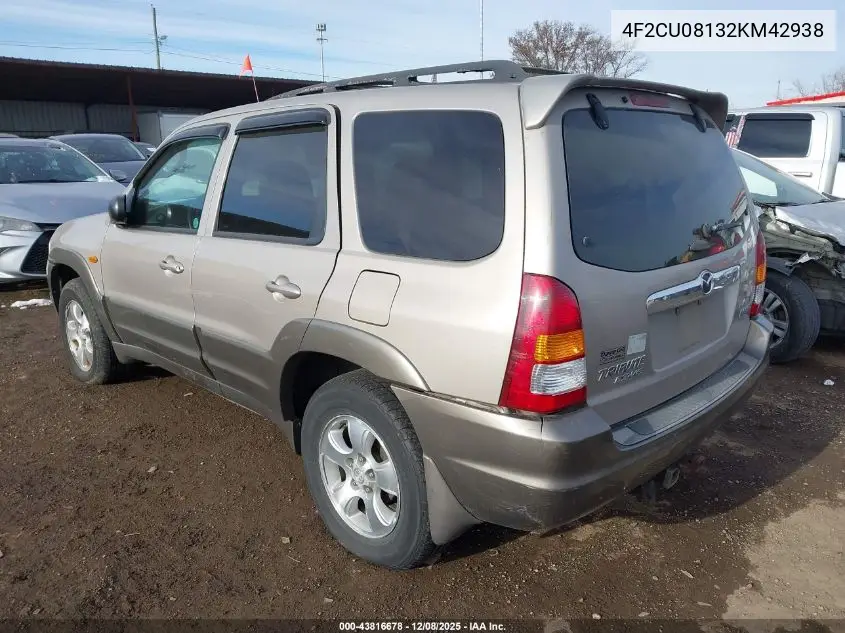 4F2CU08132KM42938 2002 Mazda Tribute Es V6/Lx V6