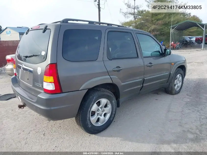 4F2CZ94174KM33805 2004 Mazda Tribute Lx V6