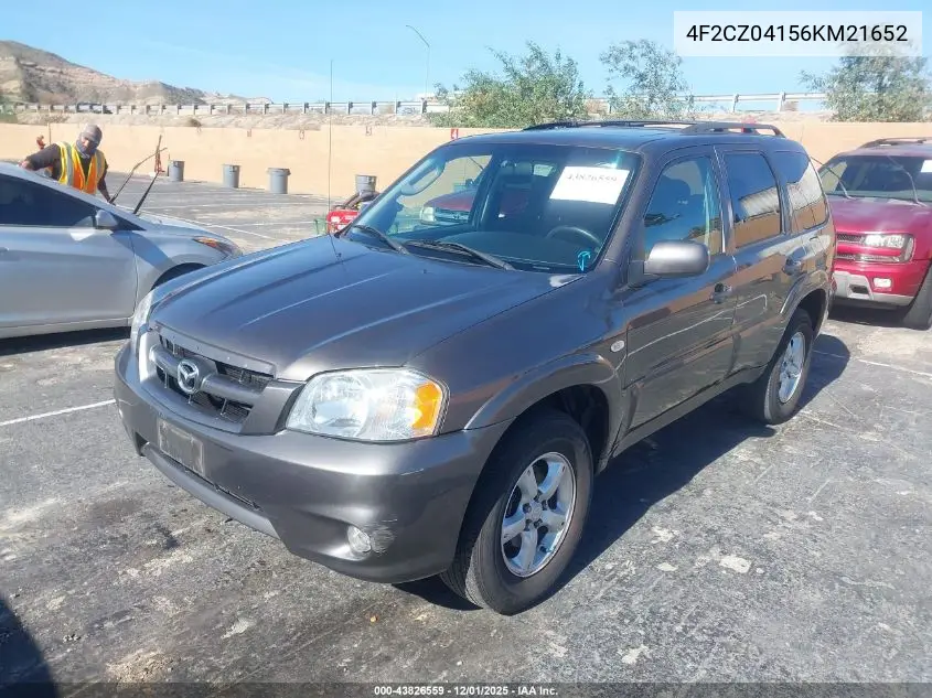 4F2CZ04156KM21652 2006 Mazda Tribute S
