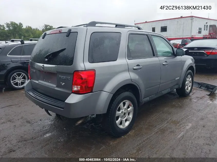 4F2CZ96138KM21430 2008 Mazda Tribute S Touring