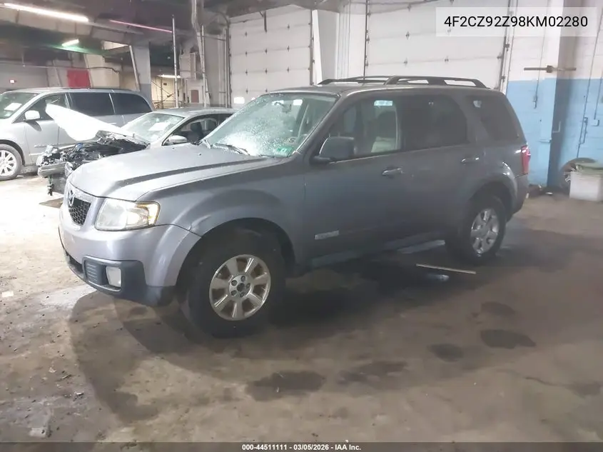 2008 Mazda Tribute I Touring VIN: 4F2CZ92Z98KM02280 Lot: 44511111