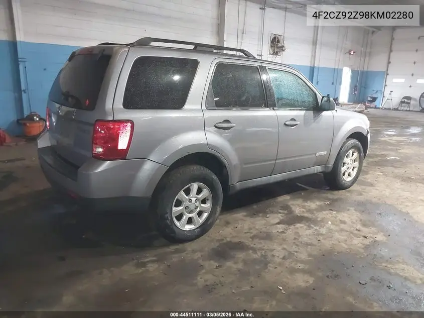 2008 Mazda Tribute I Touring VIN: 4F2CZ92Z98KM02280 Lot: 44511111
