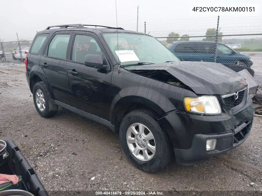 4F2CY0C78AKM00151 2010 Mazda Tribute I Sport