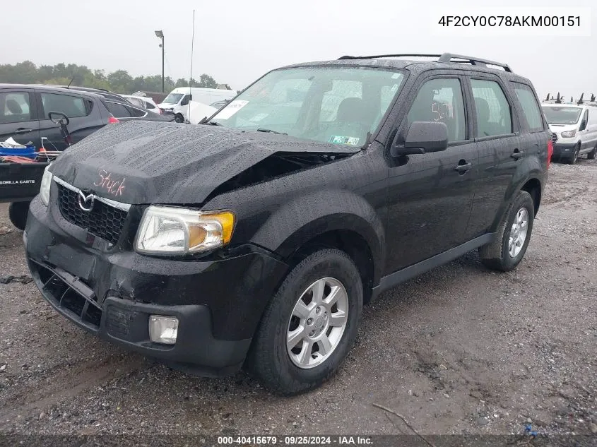 4F2CY0C78AKM00151 2010 Mazda Tribute I Sport