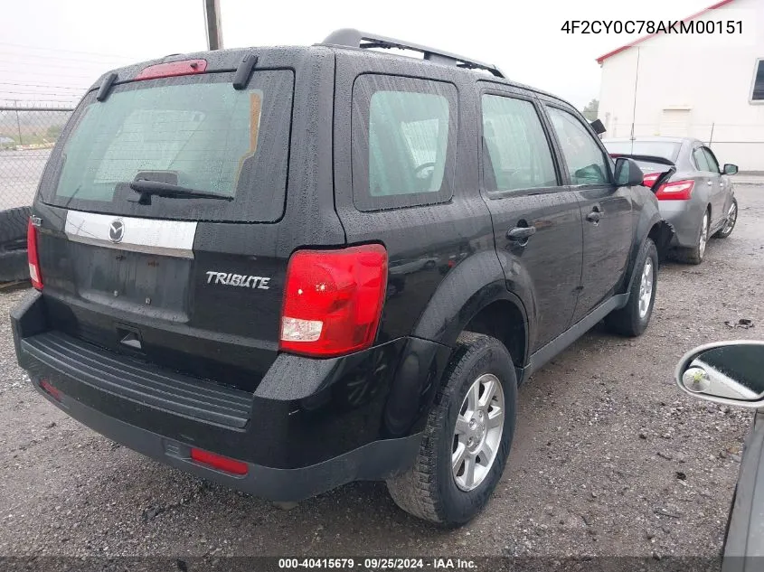 4F2CY0C78AKM00151 2010 Mazda Tribute I Sport