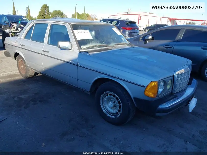 WDBAB33A0DB022707 1983 Mercedes-Benz 300 Dt