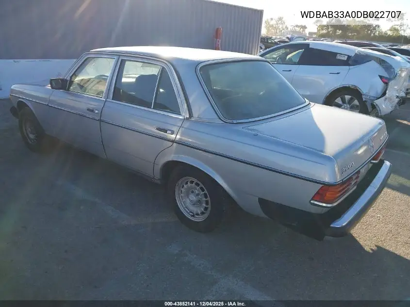 WDBAB33A0DB022707 1983 Mercedes-Benz 300 Dt