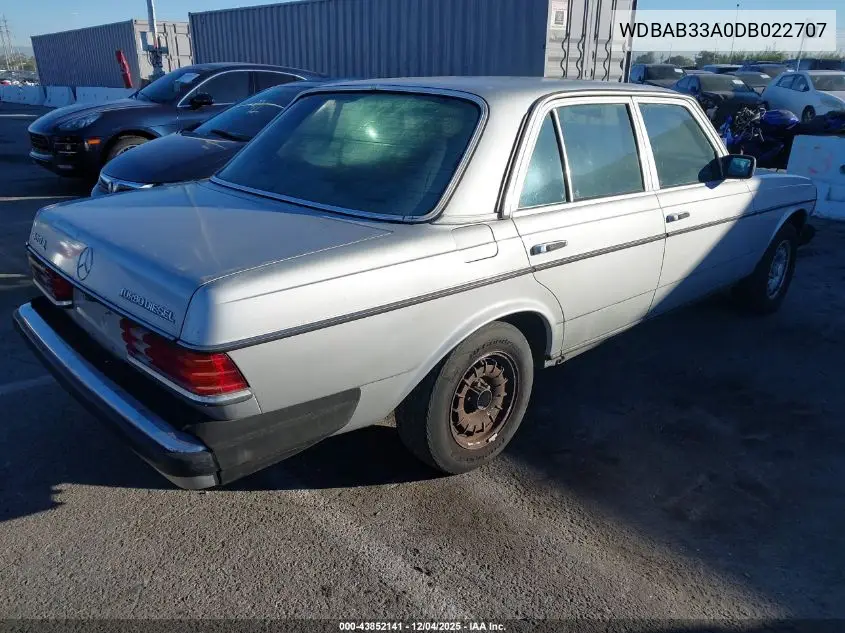 WDBAB33A0DB022707 1983 Mercedes-Benz 300 Dt