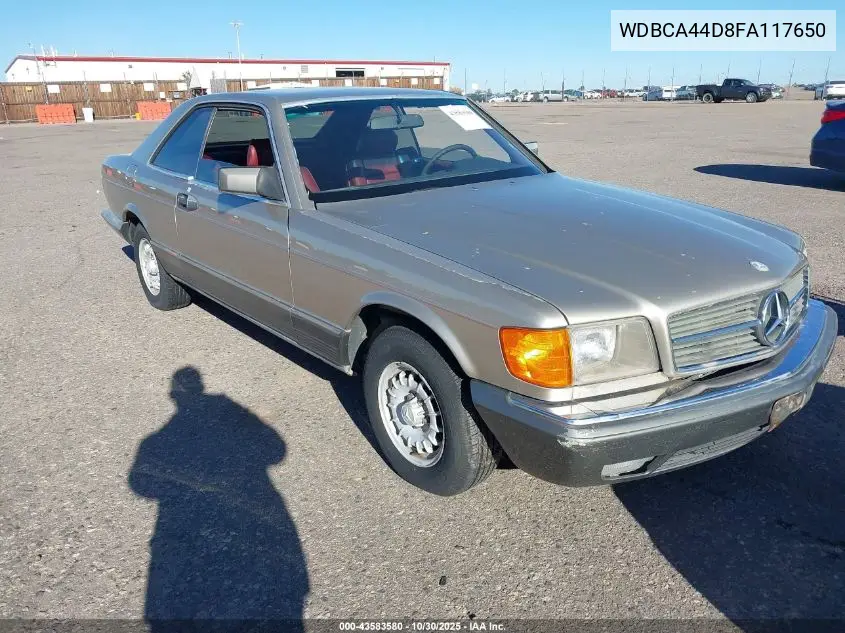 WDBCA44D8FA117650 1985 Mercedes-Benz 500 Sec