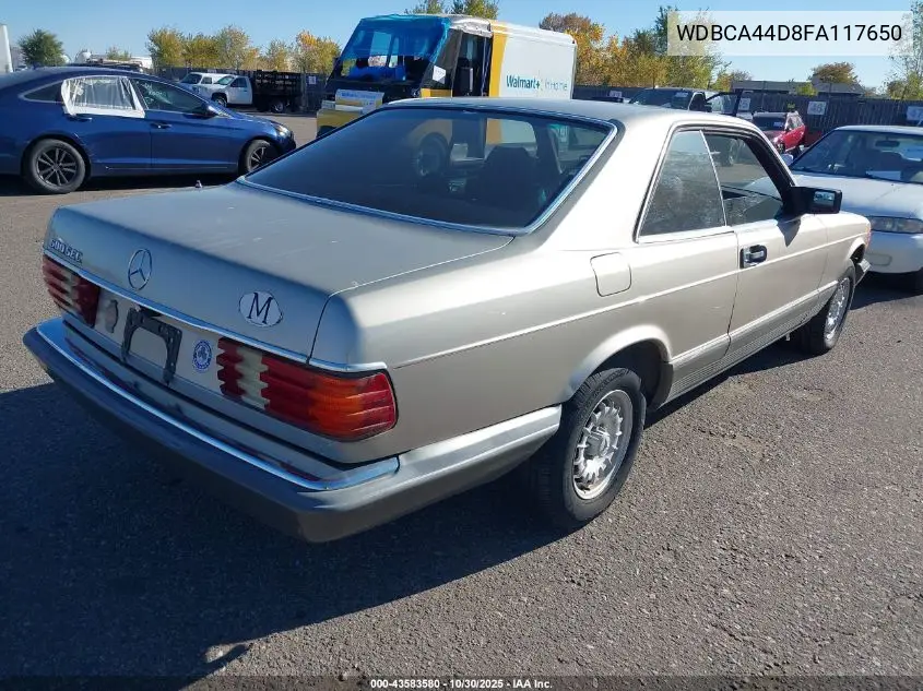 WDBCA44D8FA117650 1985 Mercedes-Benz 500 Sec
