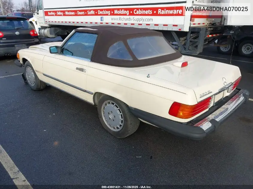WDBBA48D0HA070025 1987 Mercedes-Benz 560 Sl