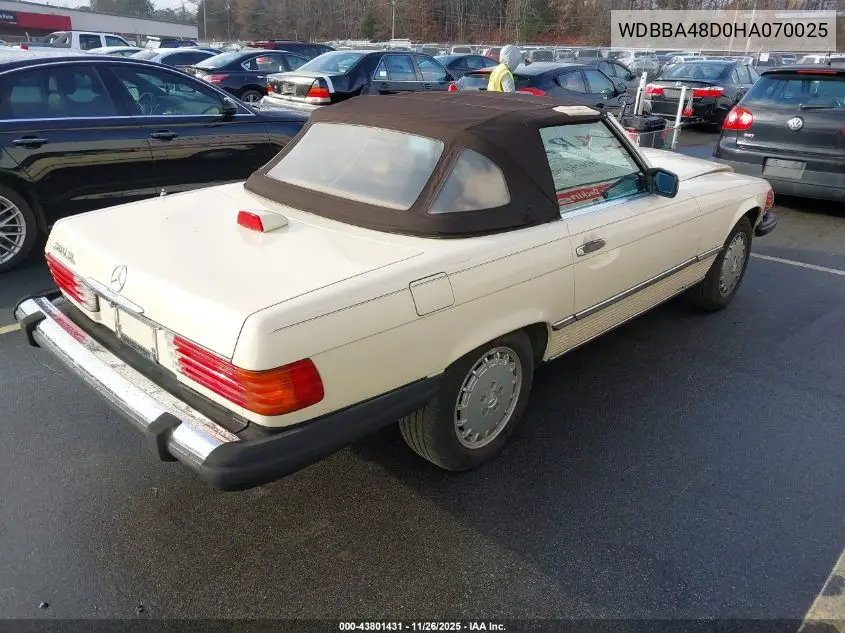 WDBBA48D0HA070025 1987 Mercedes-Benz 560 Sl