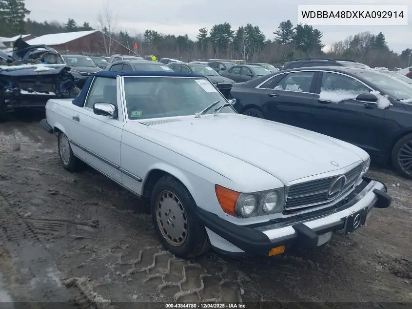 WDBBA48DXKA092914 1989 Mercedes-Benz 560 Sl