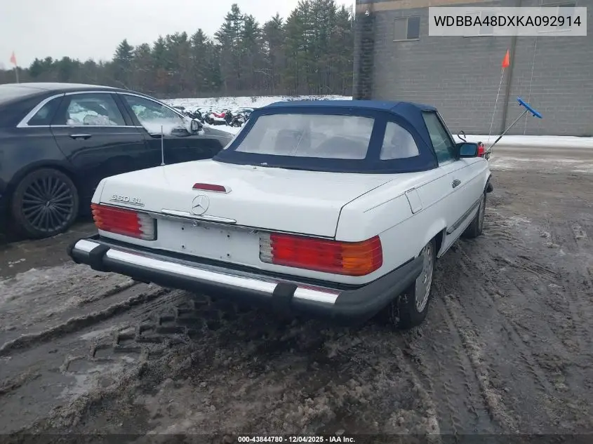 WDBBA48DXKA092914 1989 Mercedes-Benz 560 Sl