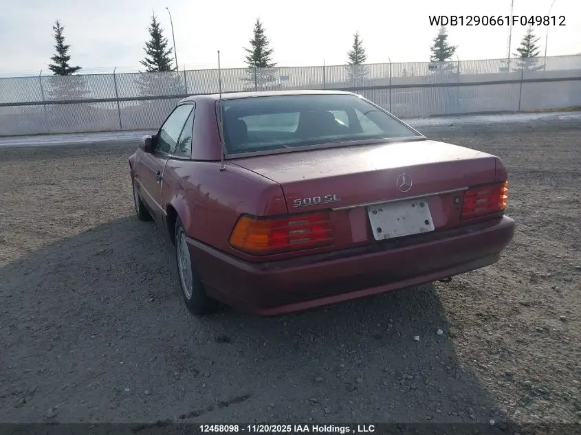 WDB1290661F049812 1992 Mercedes-Benz 500 Sl