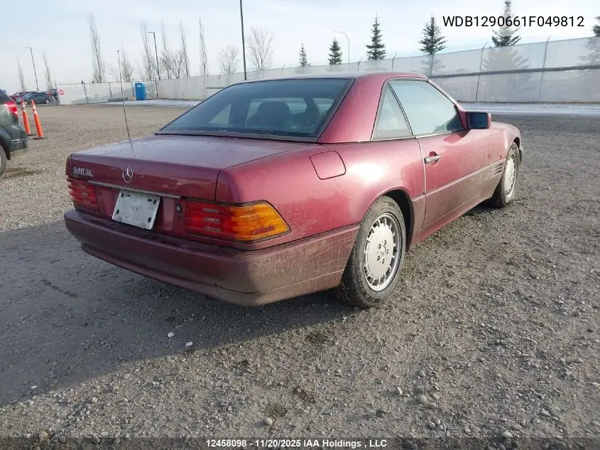 WDB1290661F049812 1992 Mercedes-Benz 500 Sl