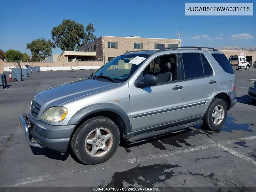 4JGAB54E6WA031415 1998 Mercedes-Benz Ml 320 Classic