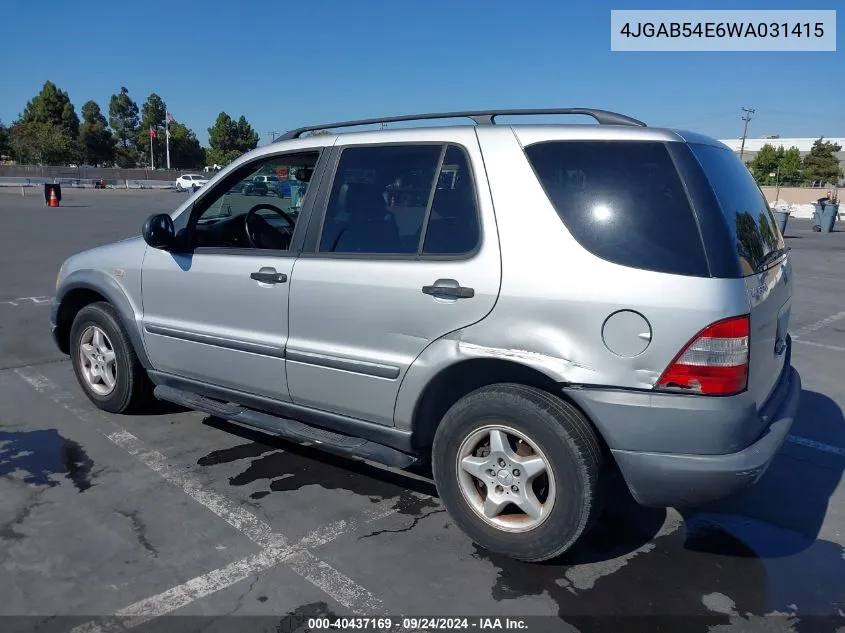 4JGAB54E6WA031415 1998 Mercedes-Benz Ml 320 Classic