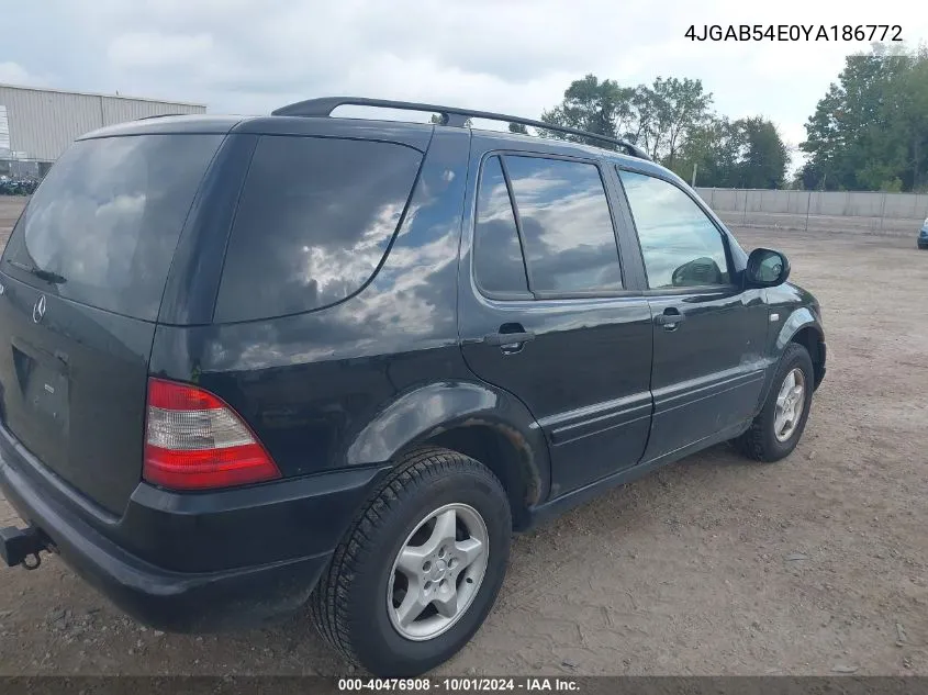 4JGAB54E0YA186772 2000 Mercedes-Benz Ml 320