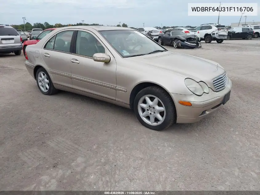 WDBRF64J31F116706 2001 Mercedes-Benz C 320