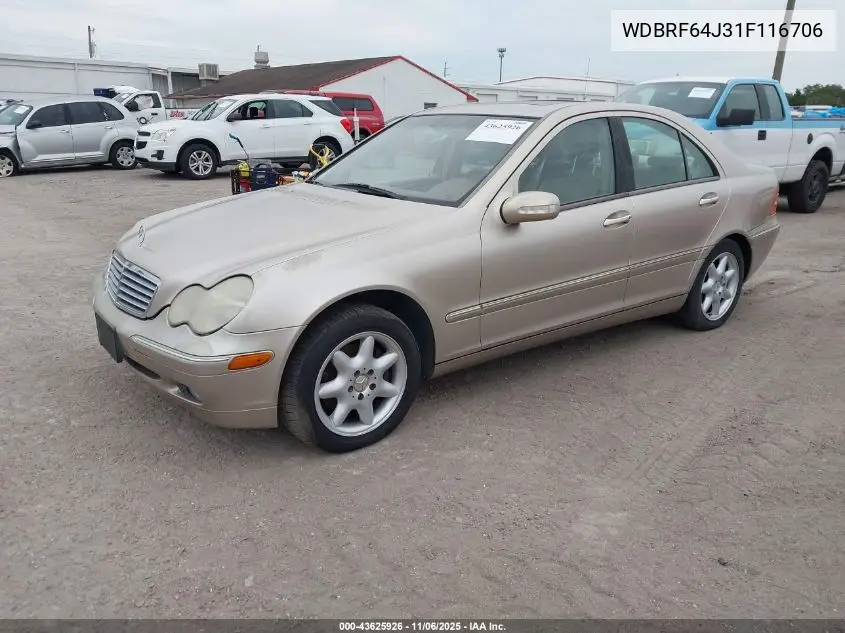 WDBRF64J31F116706 2001 Mercedes-Benz C 320