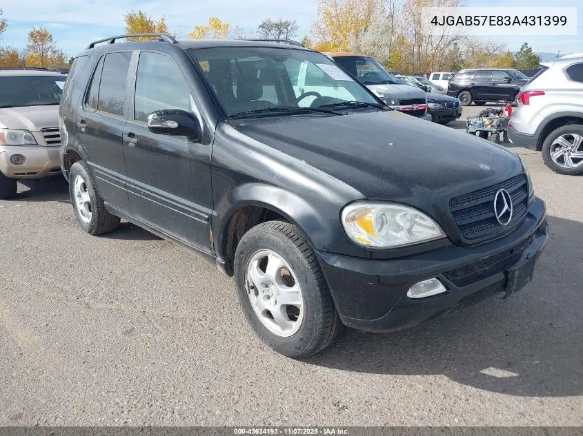 4JGAB57E83A431399 2003 Mercedes-Benz Ml 350