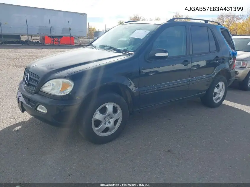 4JGAB57E83A431399 2003 Mercedes-Benz Ml 350